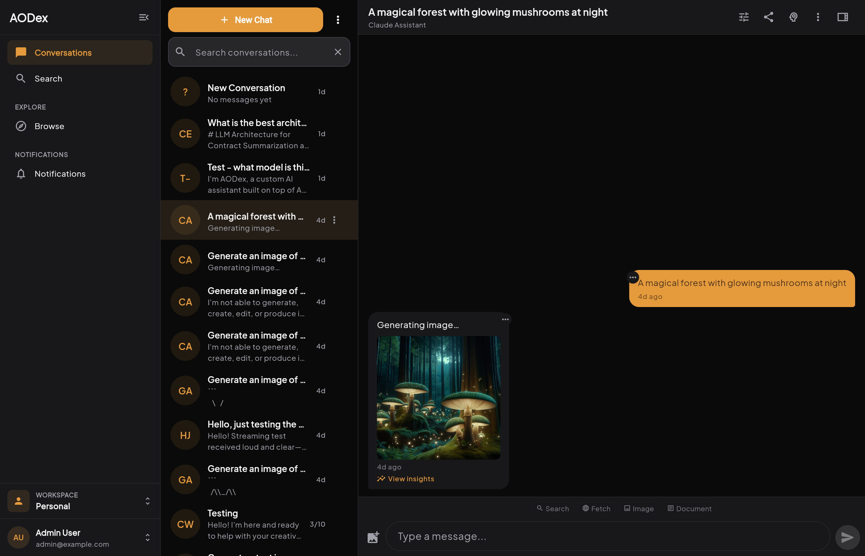AODex image generation with AI-created artwork